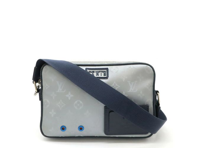 Borsa a Spalla Satellite Alpha Monogramma Louis Vuitton Grigio Blu navy - vista 2