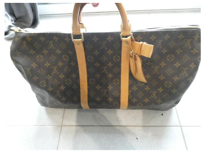 Abbesses Borsa da viaggio Louis Vuitton Keepall 55 Monogram Marrone - vista 4