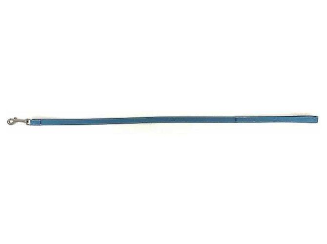 Hermès Guinzaglio per cane in pelle blu Jean Hermes Argento - vista 4