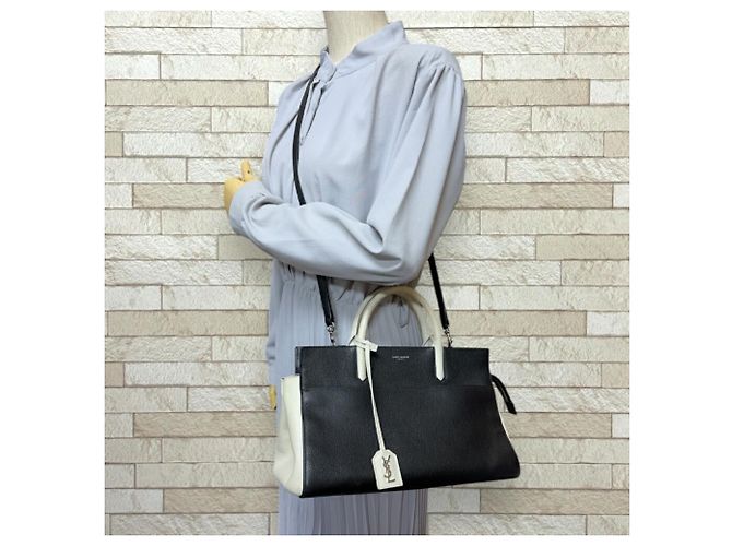 Borsa a Spalla Saint Laurent Cabas Rive Gauche - vista 2