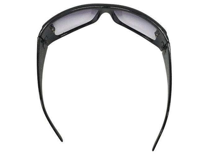 Occhiali da sole Chanel logo CC argentato con tonalità nera e viola 8047 Nero Argento Porpora - vista 4