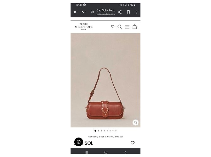 Petite Mendigote Bolsa Sol Camello - vista 7