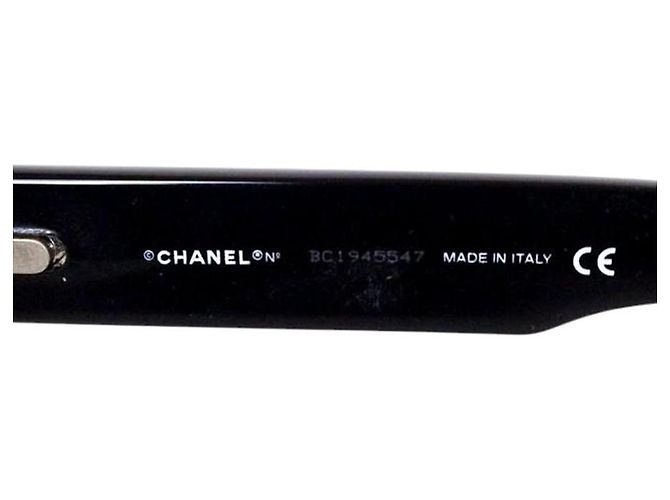 Occhiali da sole Chanel con strass neri Swarovski 3059-B Nero - vista 8