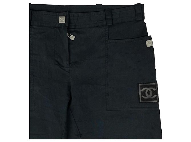 Chanel Sport 03A Schwarze CC Logo Hose - Ansicht 2