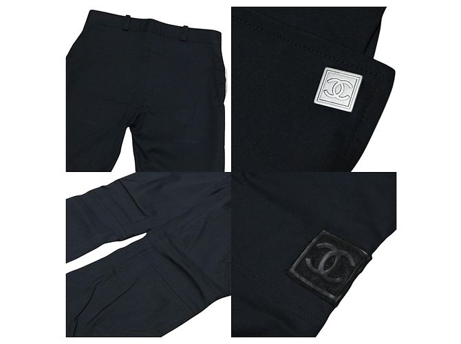 Chanel Sport 03A Schwarze CC Logo Hose - Ansicht 5