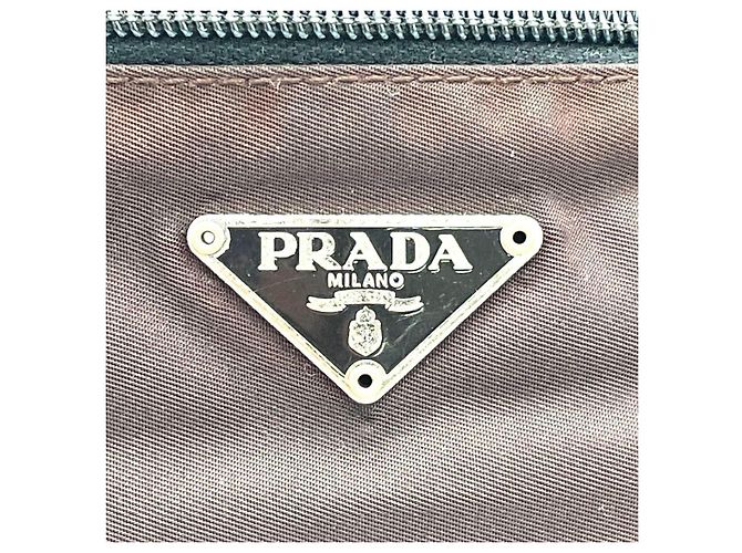 Borsa a tracolla incrociata Prada Bordeaux Marrone Rosso con logo - vista 6