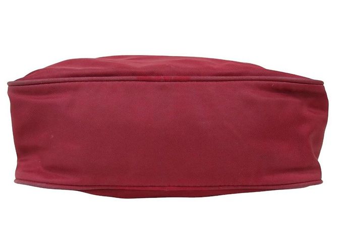 Borsa a tracolla incrociata logo Prada rosso scuro Bordò - vista 5