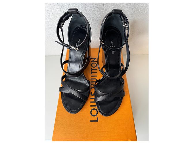 Sandali con tacco alto Louis Vuitton Nero - vista 3