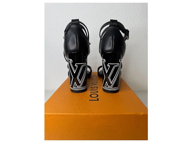 Sandali con tacco alto Louis Vuitton Nero - vista 4