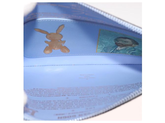 LOUIS VUITTON Masters Collection Pochette Pla Van Gogh Pouch M64620 Auth 108116S Blu - vista 10