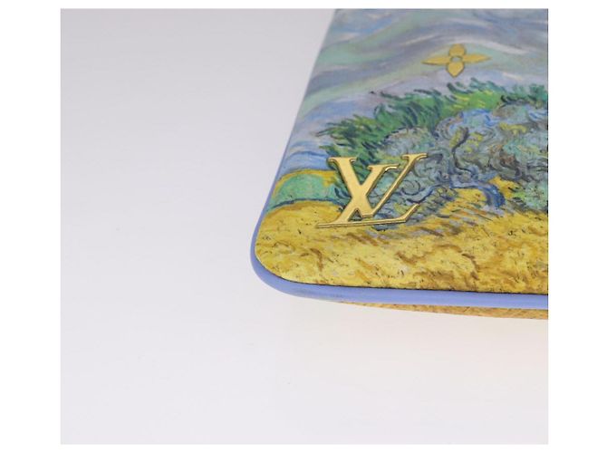 LOUIS VUITTON Masters Collection Pochette Pla Van Gogh Pouch M64620 Auth 108116S Blu - vista 14