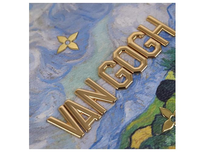 LOUIS VUITTON Masters Collection Pochette Pla Van Gogh Pouch M64620 Auth 108116S Blu - vista 18