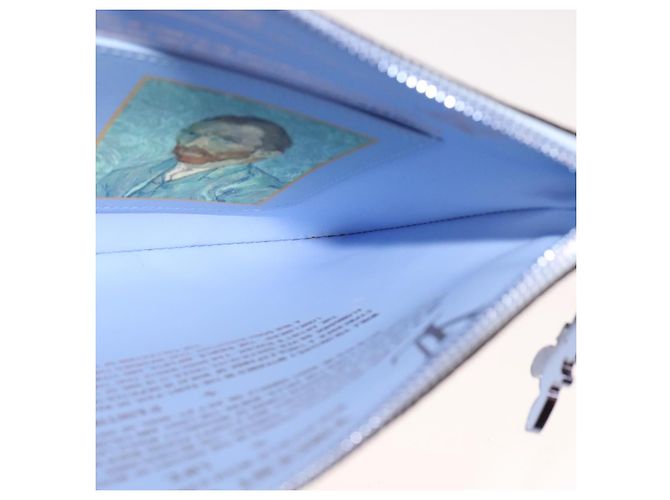 LOUIS VUITTON Masters Collection Pochette Pla Van Gogh Pouch M64620 Auth 108116S Blu - vista 19