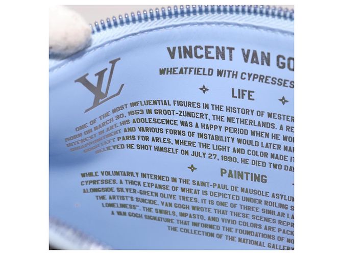 LOUIS VUITTON Masters Collection Pochette Pla Van Gogh Pouch M64620 Auth 108116S Blu - vista 23
