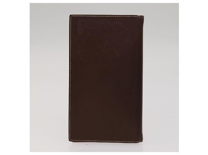 Hermès HERMES Day Planner Cover Leather 3Set Black Brown gray Auth bs21520 - view 13