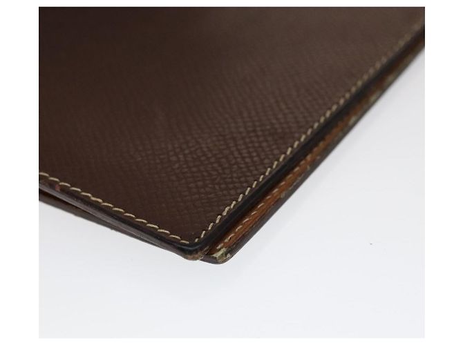 Hermès HERMES Day Planner Cover Leather 3Set Black Brown gray Auth bs21520 - view 17