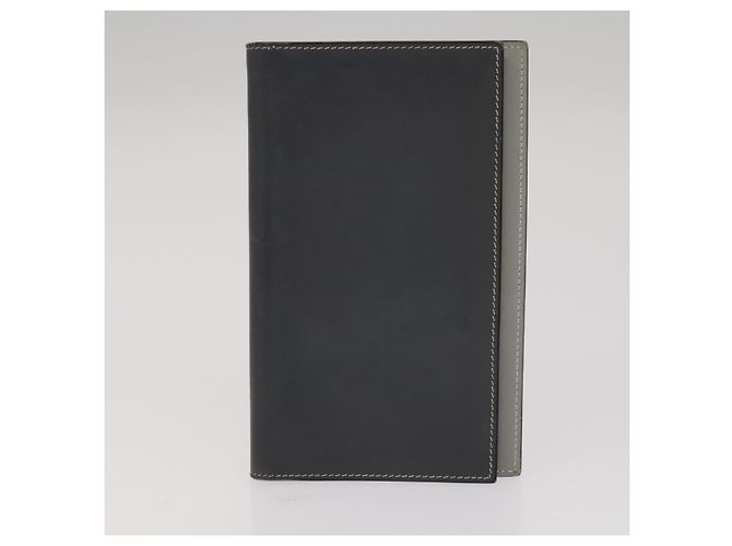 Hermès HERMES Day Planner Cover Leather 3Set Black Brown gray Auth bs21520 - view 20