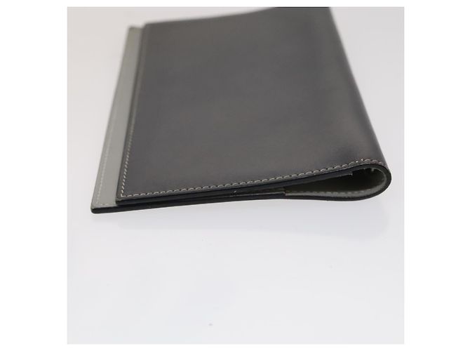 Hermès HERMES Day Planner Cover Leather 3Set Black Brown gray Auth bs21520 - view 23