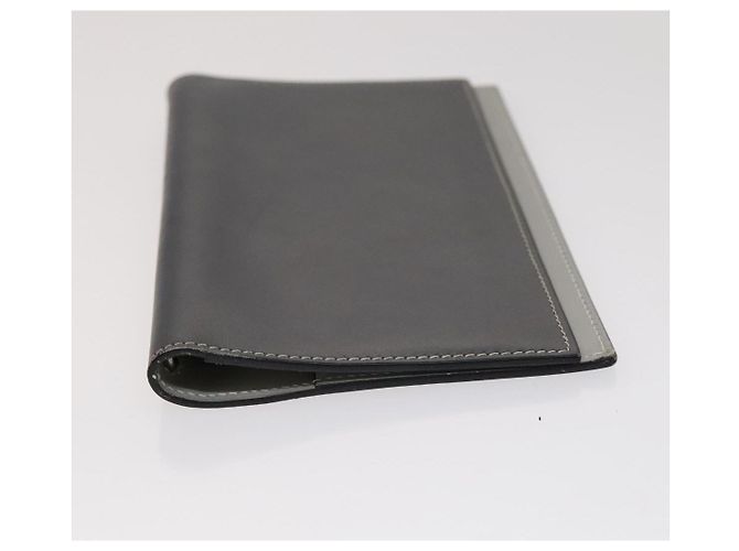 Hermès HERMES Day Planner Cover Leather 3Set Black Brown gray Auth bs21520 - view 24