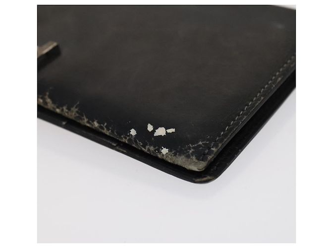 Hermès HERMES Day Planner Cover Leather 3Set Black Brown gray Auth bs21520 - view 7