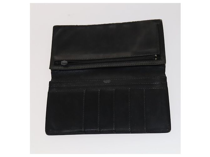 Hermès HERMES Day Planner Cover Leather 3Set Black Brown gray Auth bs21520 - view 8