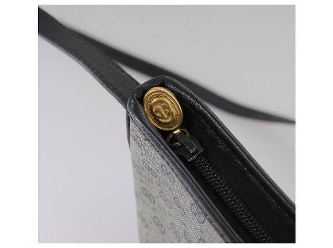 Gucci Borsa a spalla Micro GG Supreme in PVC Navy Gold 007 89 1095 Auth th5584 D'oro Blu navy - vista 10