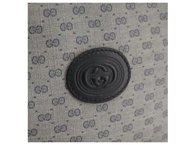 Gucci Borsa a spalla Micro GG Supreme in PVC Navy Gold 007 89 1095 Auth th5584 D'oro Blu navy - vista 17