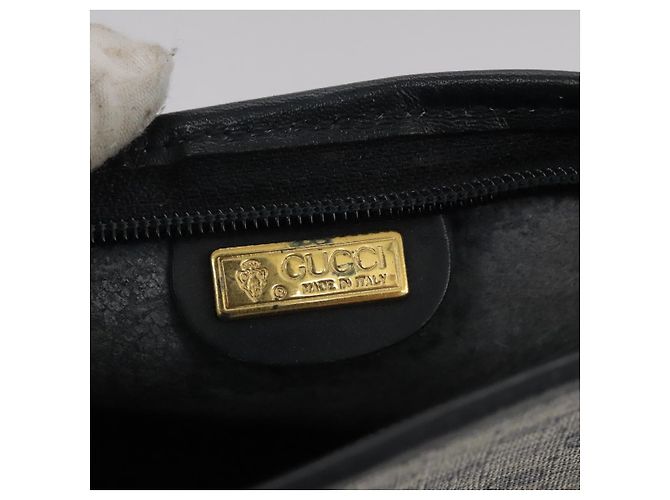 Gucci Borsa a spalla Micro GG Supreme in PVC Navy Gold 007 89 1095 Auth th5584 D'oro Blu navy - vista 18