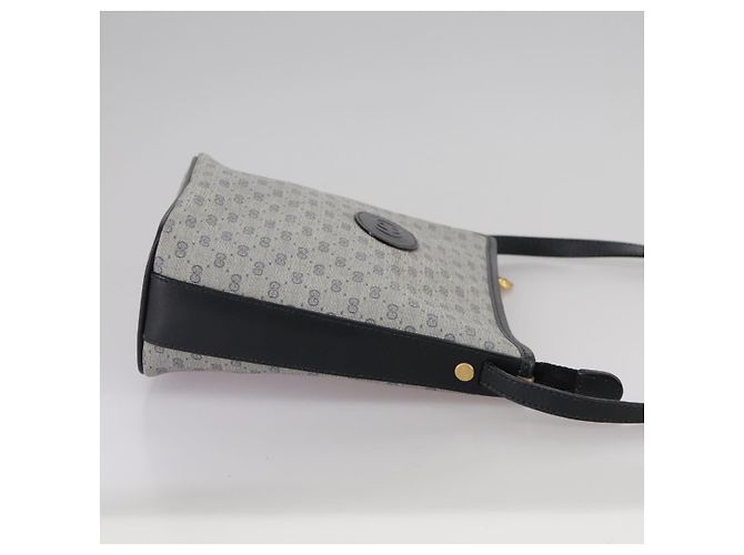 Gucci Borsa a spalla Micro GG Supreme in PVC Navy Gold 007 89 1095 Auth th5584 D'oro Blu navy - vista 4