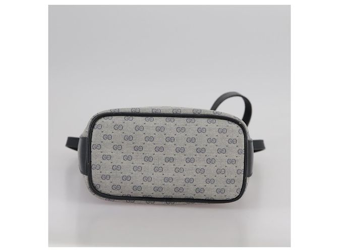 Gucci Borsa a spalla Micro GG Supreme in PVC Navy Gold 007 89 1095 Auth th5584 D'oro Blu navy - vista 5