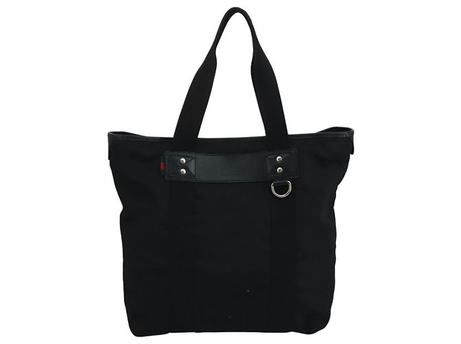 Borsa tote GUCCI in tela nera 268175 Auth bs21570 Nero - vista 13