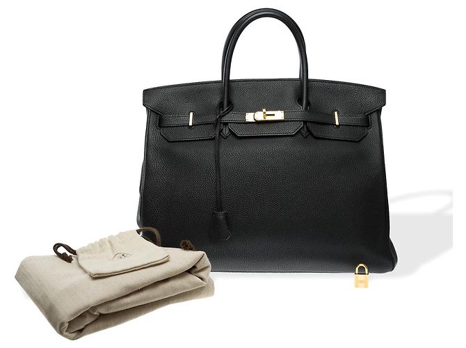 Hermès Borsa HERMES Birkin 40 in Pelle Nera - 102347 Nero - vista 2
