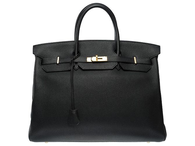 Hermès Borsa HERMES Birkin 40 in Pelle Nera - 102347 Nero - vista 3