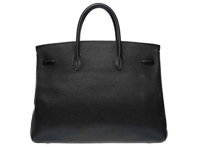Hermès Borsa HERMES Birkin 40 in Pelle Nera - 102347 Nero - vista 4