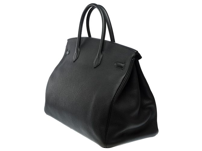 Hermès Borsa HERMES Birkin 40 in Pelle Nera - 102347 Nero - vista 6