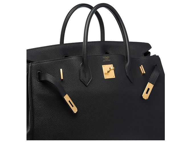 Hermès Borsa HERMES Birkin 40 in Pelle Nera - 102347 Nero - vista 7