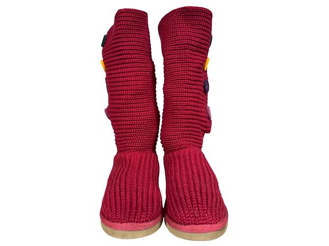 Ugg Australia Strickstiefel dunkelrot Bordeaux - Ansicht 2