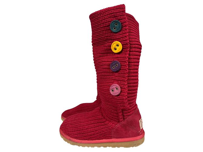 Ugg Australia Strickstiefel dunkelrot Bordeaux - Ansicht 3