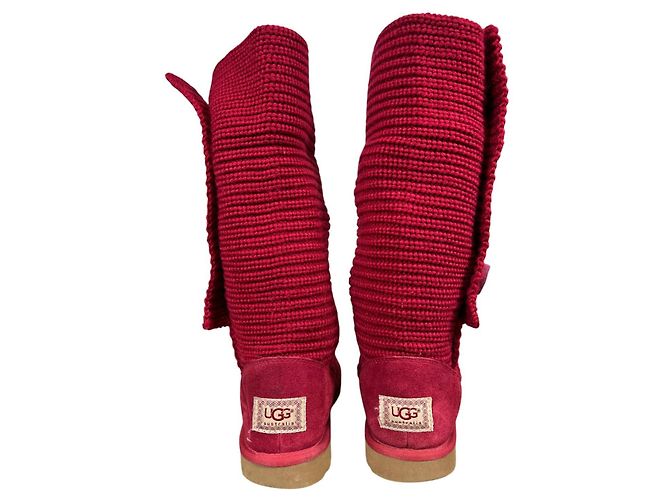 Ugg Australia Strickstiefel dunkelrot Bordeaux - Ansicht 4