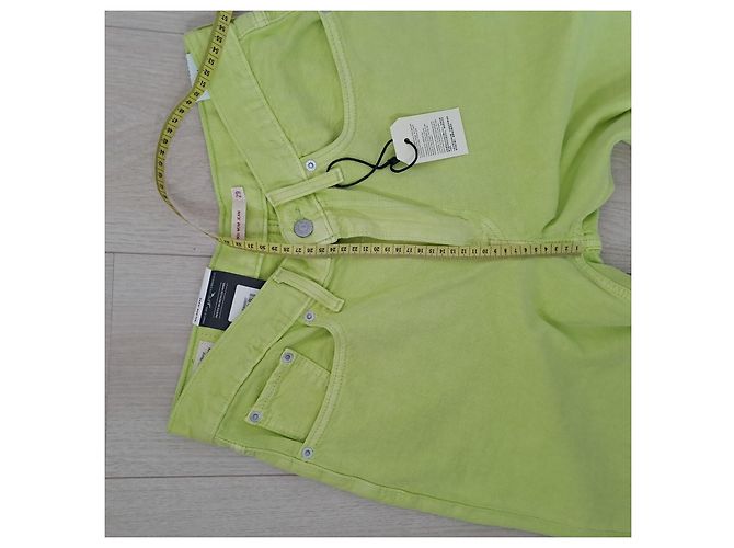 Pantalones Levi's de Cintura Alta Verde Lima Algodón Verde claro - vista 2