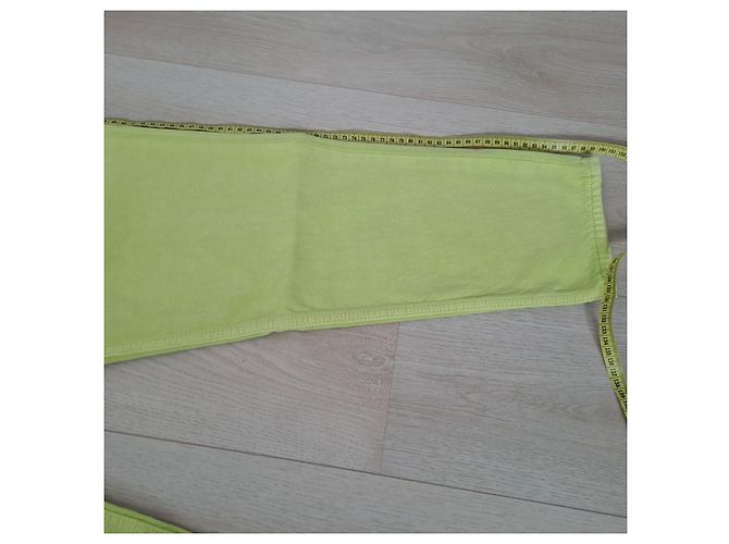 Pantalones Levi's de Cintura Alta Verde Lima Algodón Verde claro - vista 4