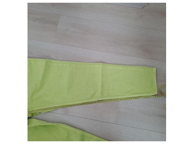 Pantalones Levi's de Cintura Alta Verde Lima Algodón Verde claro - vista 5