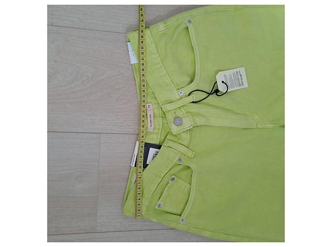 Pantalones Levi's de Cintura Alta Verde Lima Algodón Verde claro - vista 6
