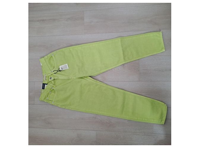 Pantalones Levi's de Cintura Alta Verde Lima Algodón Verde claro - vista 7