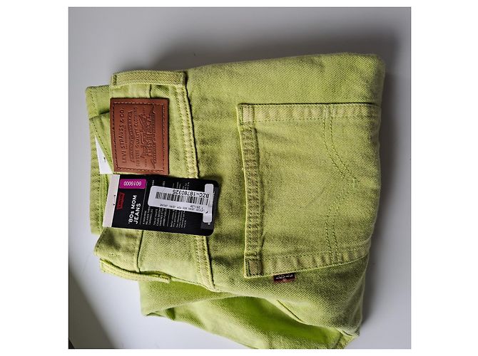 Pantalones Levi's de Cintura Alta Verde Lima Algodón Verde claro - vista 8