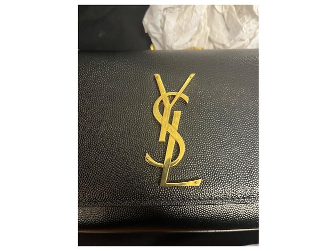 Kate Monogramme Borsa a mano Saint Laurent Kate Small in pelle nera Nero - vista 5