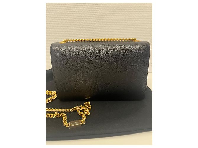 Kate Monogramme Borsa a mano Saint Laurent Kate Small in pelle nera Nero - vista 6