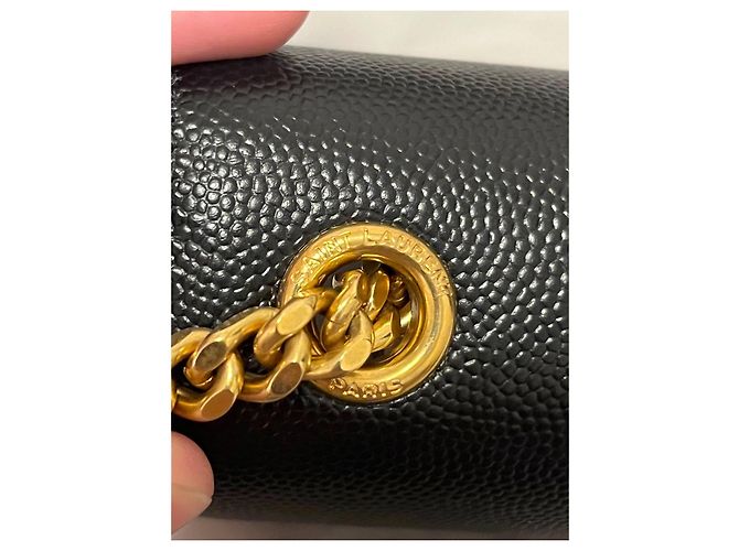 Kate Monogramme Borsa a mano Saint Laurent Kate Small in pelle nera Nero - vista 8