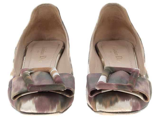 Tacchi DIOR T.EU 37 Tessuto Cachi - vista 4