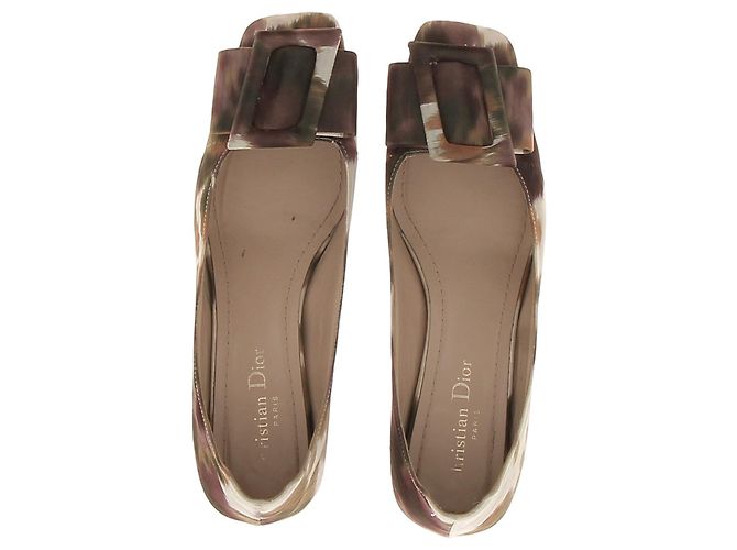 Tacchi DIOR T.EU 37 Tessuto Cachi - vista 6